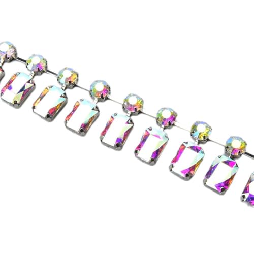 Bandes de chaîne à strass multicolore avec garniture franges cristal à coudre