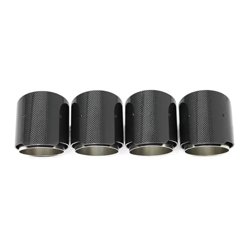 Embouts d'échappement avec finition Carbon Fiber B brillante pour canule 70mm