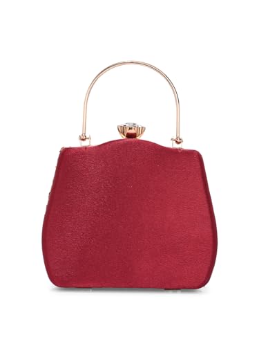 Image of TOOBA Handicraft Clutch Purse For Women with Sleek Design Glass Basket Clutch| Trendy Stylish Bridal, Party, Wedding Sling Bag