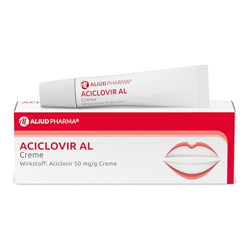 ALIUD PHARMA Aciclovir AL Creme, 2 g: Zur Behandlung von Lippenherpes, lindert Schmerzen und Juckreiz, hemmt die Vermehrung von Herpesviren an der Lippe
