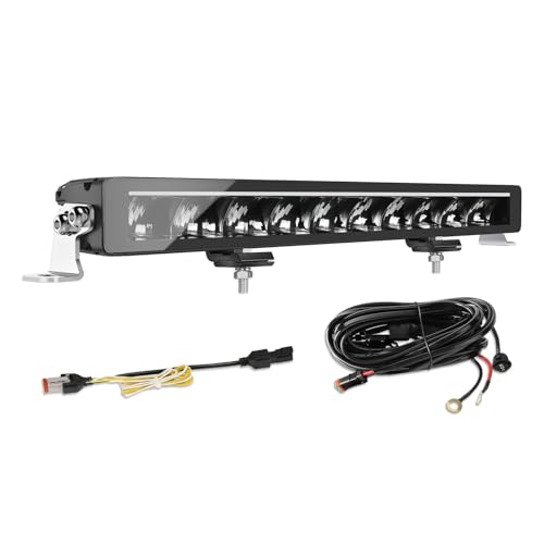CO LIGHT 21' LED Driving Lightbar Auto mit ECE Zulassung, 80W 15000LM LED Zusatzscheinwerfer für Nah- und Fernlicht, 12V/24V Arbeitsscheinwerfer für Offroad/LKW/Traktor/Fahrzeuge/Wohnwagen