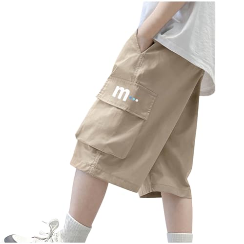 Wide Leg Cargo Shorts for Boys Summer Lightweight Outdoor Casual Shorts Outerwear Shorts with Multi Pockets
