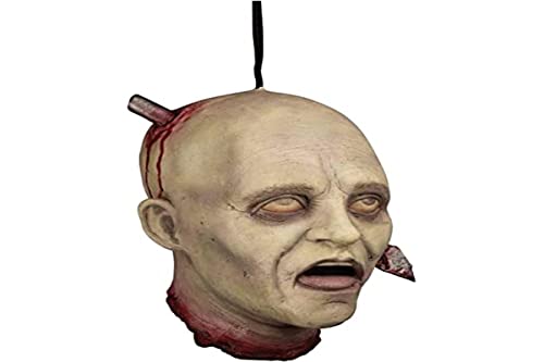 Ghoulish Productions Decapitated Stabbed Decorative.Beige Decapited Head Decorative for Home.One size Latex.Decoratives Line