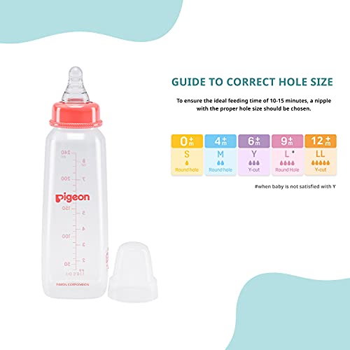 Pigeon-Peristaltic-Baby-Nursing-Feeding-Bottle-KPP-Nipple-LFor-9-Month-BabiesBPA-FreeBPS-FreeRed240-ml