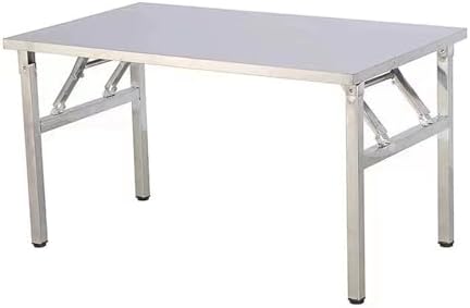 Portable Stainless Steel Folding Table - Rust-Resistant, Ideal for Kitchen Prep, Outdoor Use, Dining, and Storage Solutions - Lightweight, Easy to Store, Versatile Utility Table
