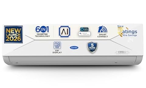 Carrier 2 T 5Star,New Star rated,Wi-Fi Smart Flexicool Inverter