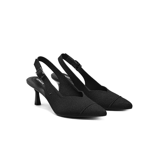 VIVAIA Addison Pointed-Toe Slingback Sandals For Women, Elegant Mid Heels With Arch Support