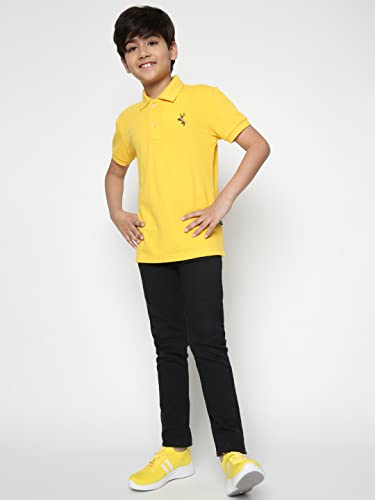 Image of Li'l Tomatoes Boys Pique Cotton Polo T-Shirt | Classic Collar & Button Placket | Soft & Breathable Summer Wear | Casual Comfort | 3-16 Years