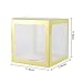 Baby Shower Boxes Party Decorations – 4 pcs Gold Transparent Partry Boxes Decor with Gold Letter, Individual BABY Blocks Design for Sunflower Baby Shower Bridal Showers Birthday Party Gender Reveal