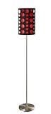 Ore International 9300F-BK-RD Modern Retro Floor Lamp, 66-Inch, Black/Red