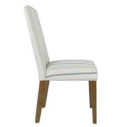 Image of HomePop Parsons Dining Chair - Blue Calypso Stripe (Set of 2)