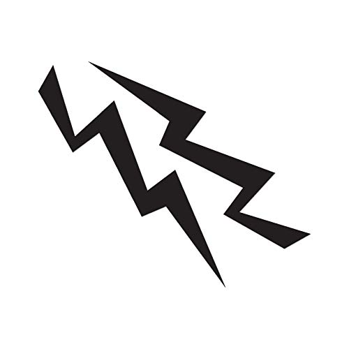 Image of Lightning Bolt - Vinyl Decal Sticker - 4.5 inch x 3.75 inch - Black