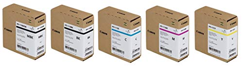 Canon PFI-110 Pigment Ink Tank Kit (Matte Black, Black, Cyan, Magenta, Yellow) in Retail Packaging