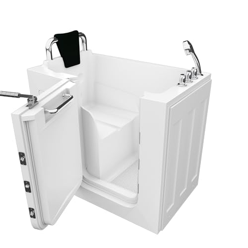 AcquaVapore Sitzbadewanne Senioren Wanne Sitzwanne mit Tür S08-TH-B-L 110x68cm