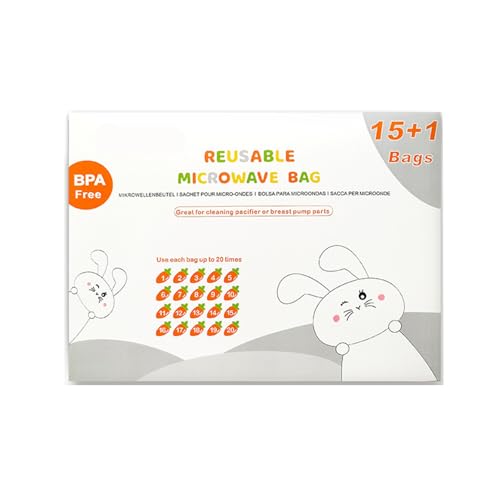 Paquete De 16/42 Bolsas Esterilizador De Vapor De Microondas Para Bebés Y Extractor De Leche Parte Reutilizable Hasta 20 Veces/Chapa Limpieza Rápida