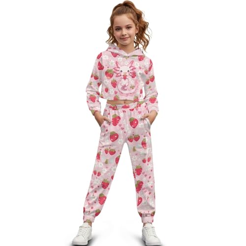 HUIACONG Girls Sweatsuits for Kids Sweat Suit Children Sweat Set
