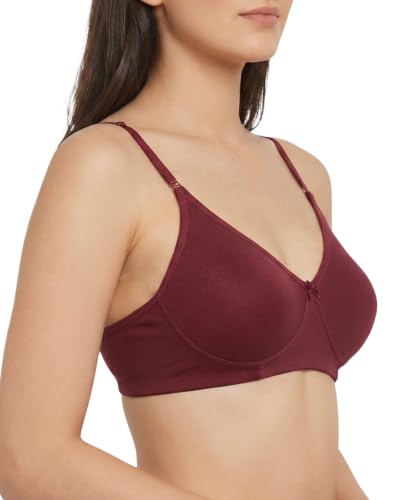 Image of Brida Monica Women's Wide Strap Bra - Soft Hosiery Cotton, Non-Padded, Wireless, Seamless Full Coverage T-Shirt Bra