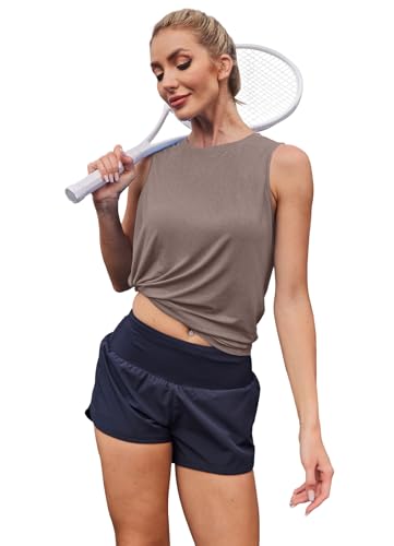 Image of Womens Workout Tank Tops Lightweight Sleeveless Shirts for Women Loose Fit Tops for Athletic Running Tennis Yoga