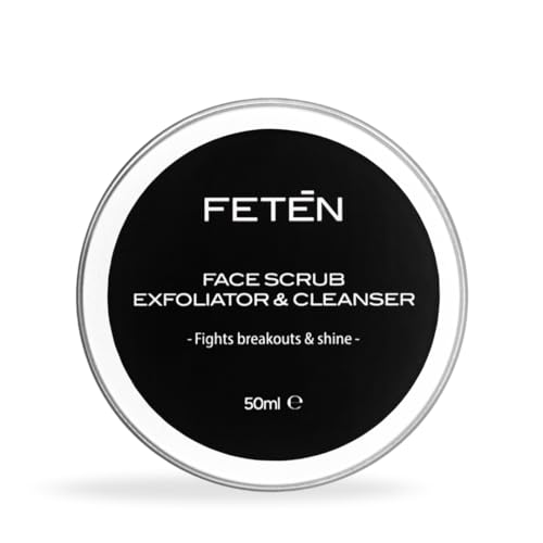 FETEN Exfoliante Facial Hombre - Limpiador Facial Elimina Puntos negros - Gel Limpiador Facial Piel Grasa - Crema Facial Hombre - 50 ML