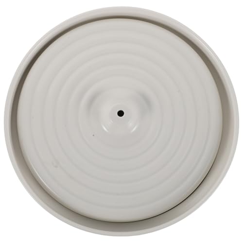 ifundom Bebedero Calentado Grande para Gatos y Perros 1300 Ml de Cerámica, Fuente de Agua Silenciosa Circulación Automática para Uso en Interiores, Color Amarillo Degradado, 18 X 18 X 10