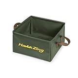 Hawk Zing 軽量折畳式ウトドア用布製四角バケツパックシンク兼用洗面器水入れ小物収納洗面器 水の入れ物 小物入れ 洗いおけ(グリーン色)