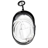 Linsaner Storage Bag for Organizing Data Cables, Earphone, Chargers, Keys, Change, Portable Transparent Storage Bag, Blind Box Doll Transparent Display Bag,Portable Multi-Function Storage Box (Black)
