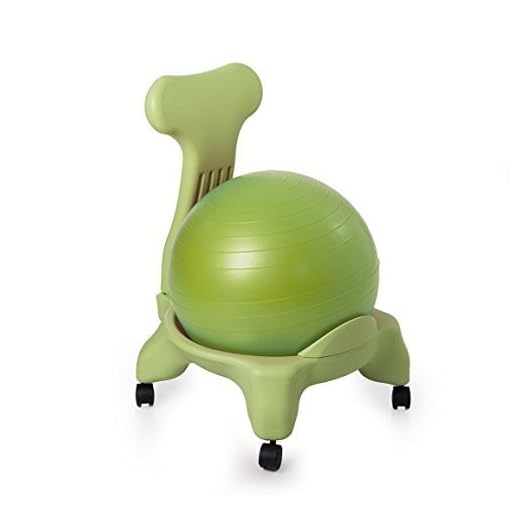 Kikka Active Chair Verde con Palla Verde - Sedia ergonomica con Pallone Gonfiabile