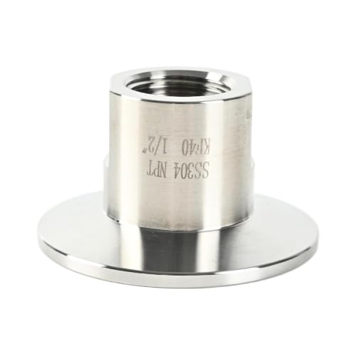 Image of SS304 KF40 NPT Female Adaptor thread 1 /2 inch NW40 KF Female coupling ISO-KF40 X FNPT 1 /2 inch