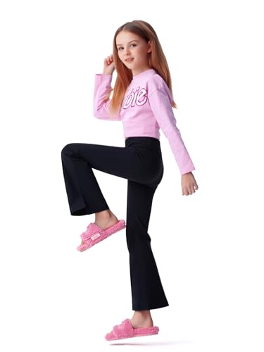 Kids' Activewear Leggings Super Soft Black Flare Leggings Girls' Yoga Pants2