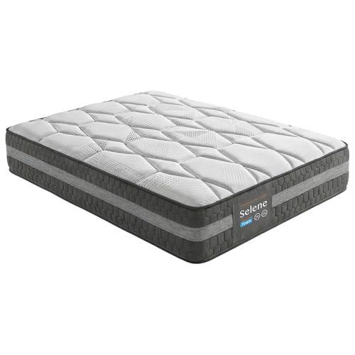 Duérmete Online - Colchón Viscoelástico Selene, Confort Óptimo, Soporte Ergonómico para la Espalda, Altura 30 cm, Alta Firmeza, Antiácaros, Antibacteriano e Hipoalergénico 135 x 190