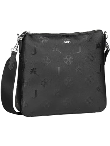 Joop! - decoro stampa jasmina Schultertasche in Schwarz, Umhängetasche für Damen, Handtasche mit Reißverschluss