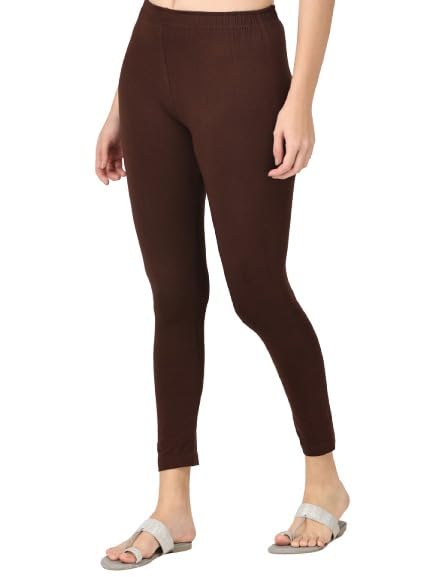 Image of Robinbosky Premium Stretchable Cotton Ankle Legging for Women | Suitable for Formal wear & Casual wear | High-End Elastic Makes The Leggings Squat Proof and Durable for Travel, Yoga, & Workout.