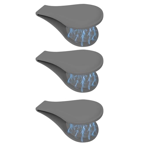 Pince Magnétique | 3 Pièces Fixateur de Rideau de Douche en Silicone - Attache Liners Anti-Vent pour Salle de Bain, Buanderie, Maison, Camping-Car, Mur et...