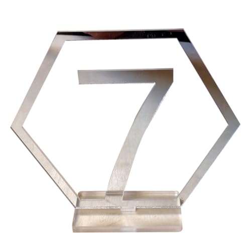 Support numéro de table mariage acrylique miroir argent Gadpiparty