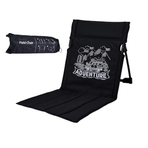 Chaise de sol polyvalente dossier réglable avec coussin pliable de plage