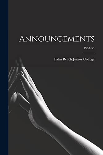Announcements; 1954-55