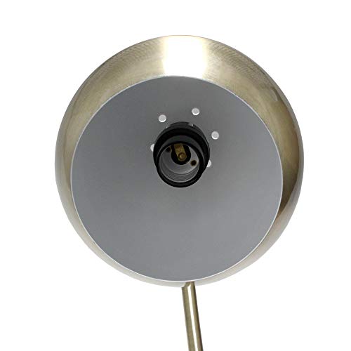 Lalia Home Decorative Mid Century Curved Table Lamp With Dome Shade, Antique Brass #TOP5