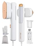 Steamer Iron for Clothes, Portable 2 In 1 Travel Handheld Garment Steamer,20 Minutes of Continuous Steam,100ml Water Tank,Steamer Ironing Gloves,1000W Light Steam Iron for Travel and Home