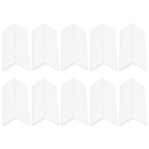 SUPVOX 10 Soportes Portaetiquetas de Precio en Forma de L de Acrílico Transparente 90x30 Mm con Pegatinas Autoadhesivas para Exhibidor de Mesa en Oficinas, Tiendas y Bibliotecas