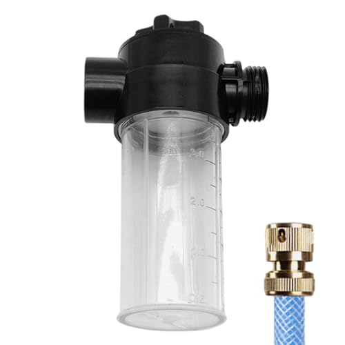 Accesorio de manguera de lavado de coche, Espuma de jabón doméstico de 4 niveles para manguera, Espuma de jardinería al aire libre para riego agrícola, tanque de espuma negra con interruptor