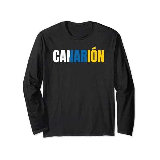 Canarión Bandera Islas Canarias Recuerdo de Gran Canario Manga Larga