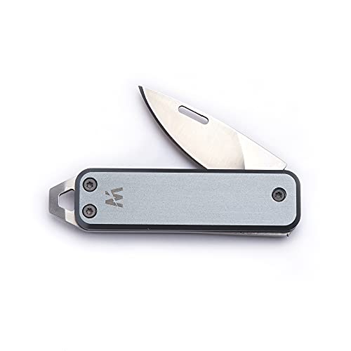 Whitby Pocket Knife, 1.75″ Survival Stainless Steel Folding Knives UK Legal Sprint Titanium Grey Finish, Stylish High Performance, Non Locking EDC Blade, Portable for Camping Hiking Backpacking