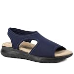 Pavers Stretch Comfort Sandals with Cushioned Insole - Navy Size 6