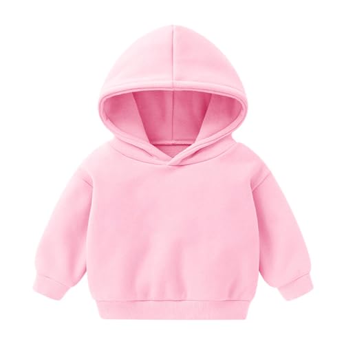 Generisch - Sweats à capuche Adolescents Tout-petits Garçons Filles Pull Polaire Sweatshirt Enfants Solide Plus Bébés Avec Couleur Top Filles Hauts Filles Pull à Capuche, Rose, 18-24 mois