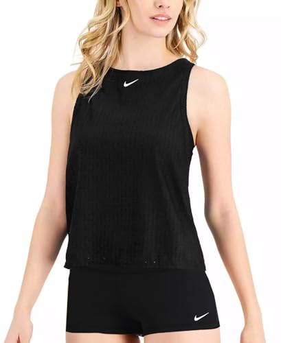 Nike Womens Sport Mesh Convertible Layered Tankini 2 Piece Set Swim Swimwear Bathing Suit