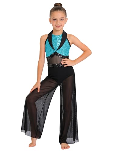 Combinaison saut de patinage artistique filles avec finitions pailletées premium