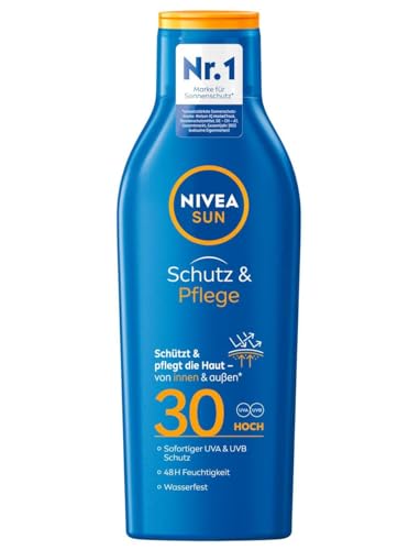 NIVEA Sun - Lote de 6 protectores de leche solar para protección y cuidado SPF 30 para 48 h de humedad, 250 ml