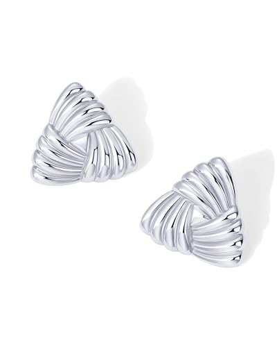 PAVOI 14K Gold Plated Vintage Stud Earrings for Women | Trendy Statement Jewelry