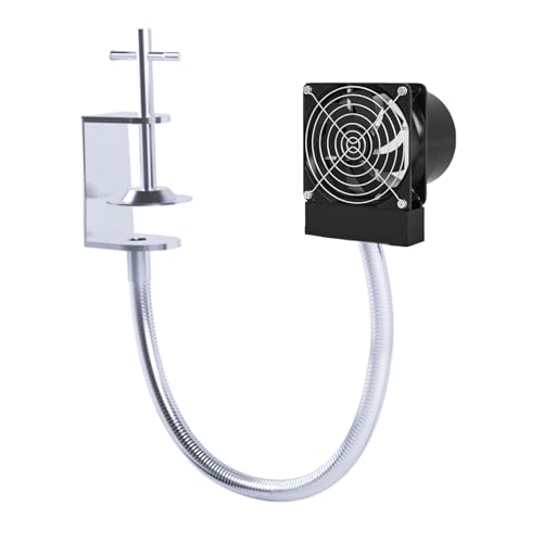 Wdbild Delicado ventilador eléctrico de 3 velocidades, carga USB, motor de 2200 rpm, malla metálica, protector para taller, circulación de aire, soldador, extractor de humos