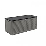 kissenbox garten holz TECHNISCHE DATEN: Fassungsvermögen 390 Liter; Produktabmessungen [cm] 143x53x57; Einfacher Zusammenbau und robuste Konstruktion; Material - Kunststoff; Zwei Gasflaschen; Farbe dunkelgrau; Tragegriffe